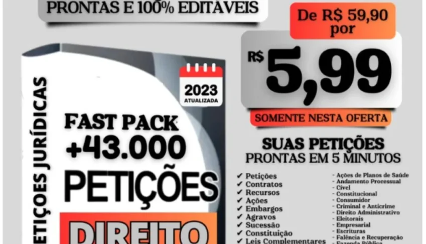 Petições Jurídicas +43.000 Modelos + BÔNUS