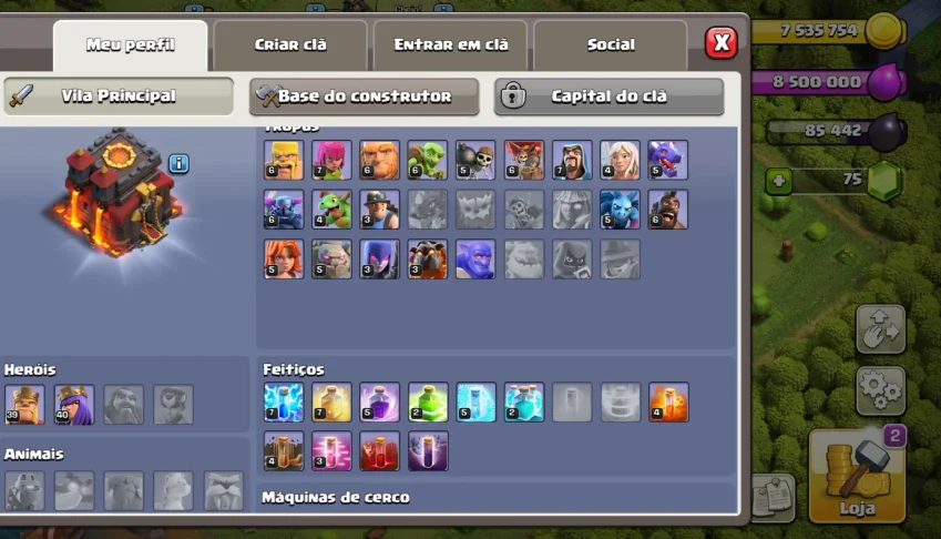 Clash of clans cv10 barato