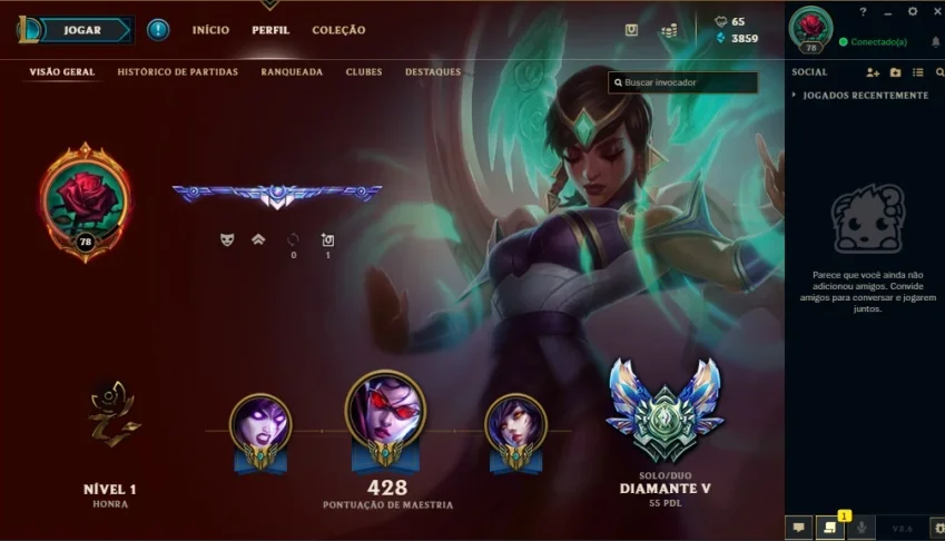 Conta Diamante 5 - League of Legends