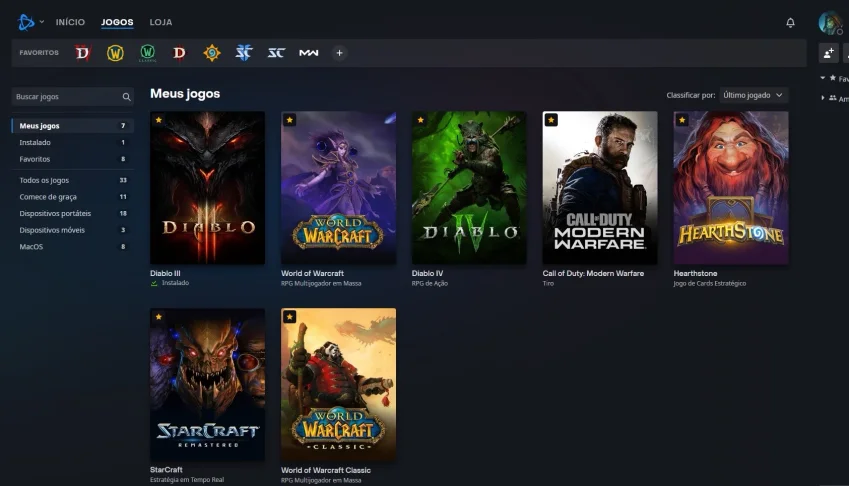 Vendo Conta Blizzard