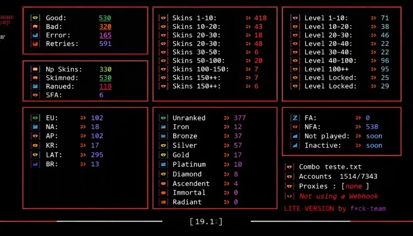 Valorant Checker – Captura De Contas Nfa E Fa ✅ Com Brinde