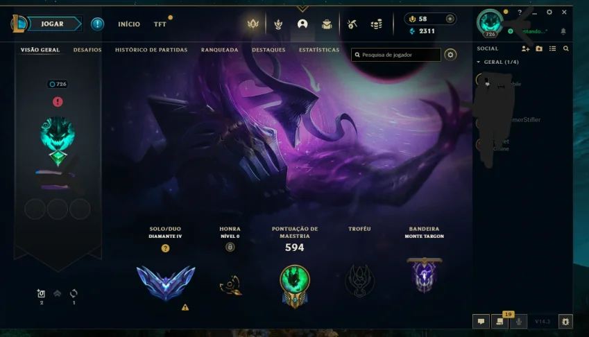Conta de lol