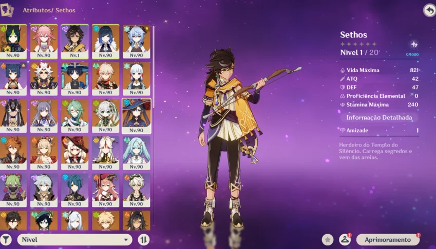 Conta Genshisn com 25 personagem 5* e muito mais