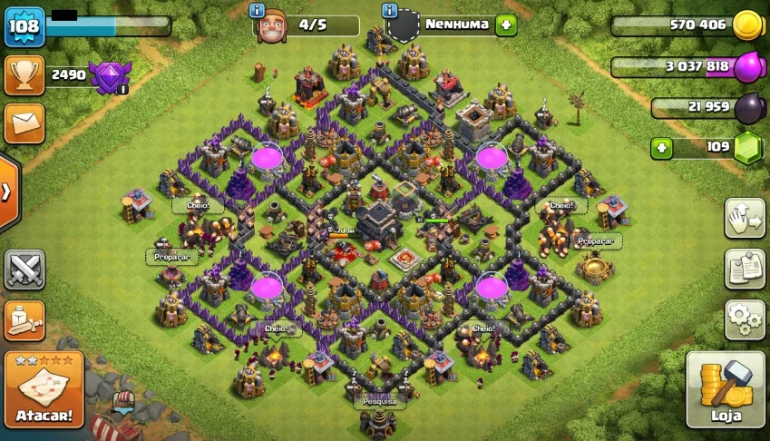 VENDO CONTAS CLASH OF CLANS CV 9 SEMIFULL CC6 CLASH ROYALE10