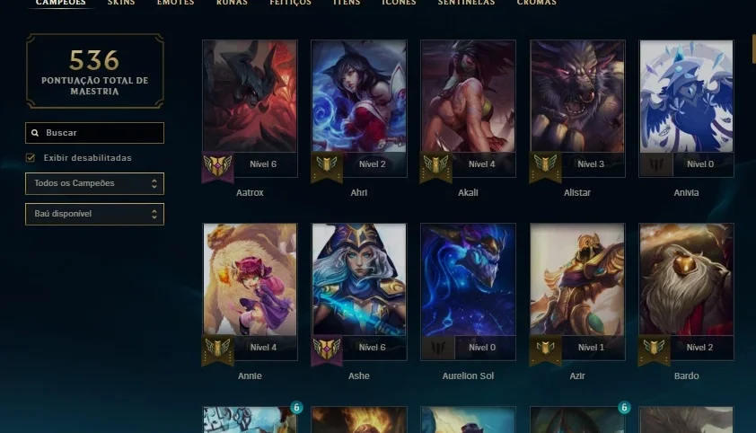 Conta Platina Nível 322