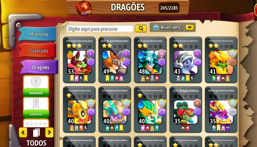 Conta Dragon City🔥 +200 Gemas | Muito Ouro | Dragões Raros
