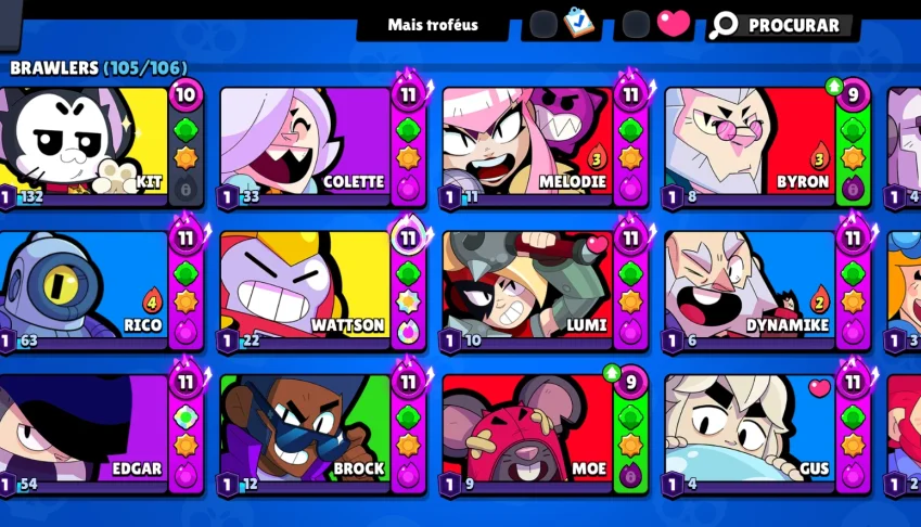 Conta de brawl stars fulano brawlers
