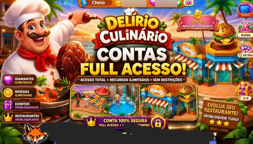 Contas Do Jogo Delírio Culinário (Seu Email)