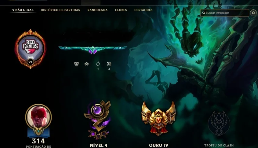 Conta de league of Legends mais de 100 campeões