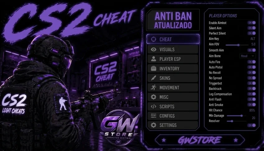 Cheat cs2 - Atualizado & Indetectável