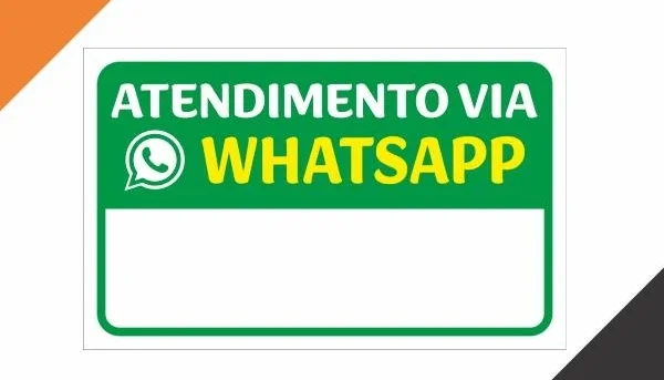 Placa Atendimento Via Whatsapp