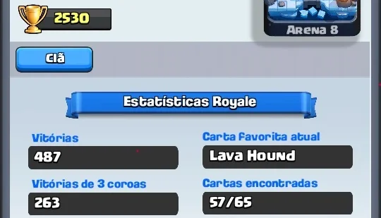 Lvl 8 com 2500 troféus e lavahound