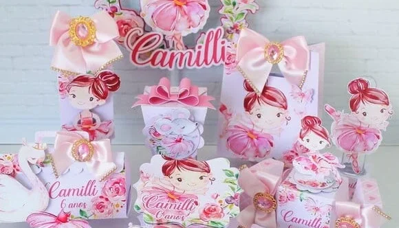 Kit 145 Lembrancinhas Bailarina Personalizadas