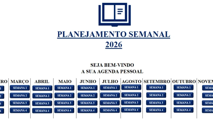 Planilha de Agendamentos 2026 – Completa e Profissional