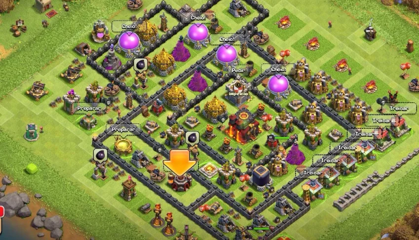Conta do clash of clans cv 10