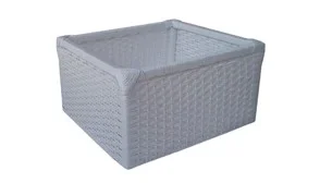 Cesto Sintético Branco 50x42x14