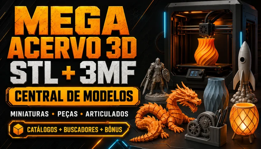 Mega Acervo Stl | Impressão 3D | Modelos, Miniaturas, Peças