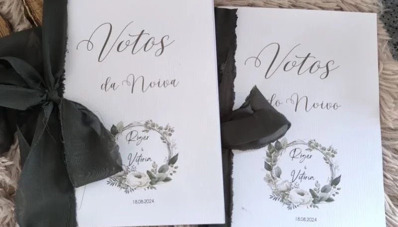 Par de Cadernos de Votos Personalizados