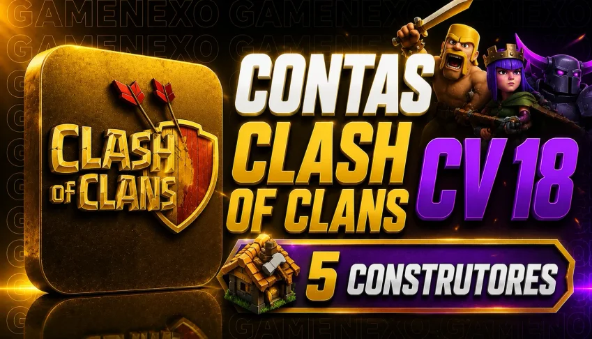 Contas Clash of Clans CV 18 + 5 Construtores + Brinde