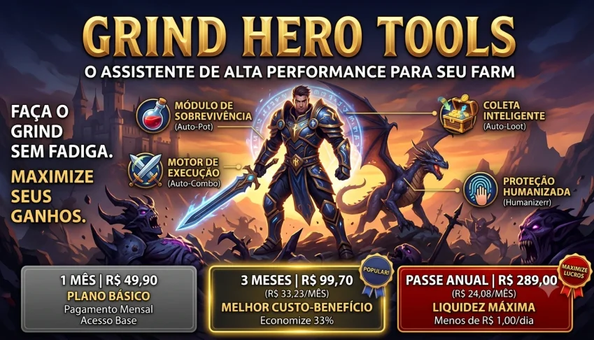 Grind Hero Tools - Macro Autopot, Autocombo, Autoloot
