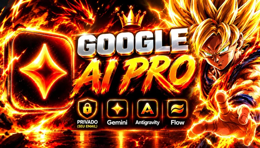 Gemini Pro 30 Dias + 5Tb Armazenamento + 1K Créditos Flow