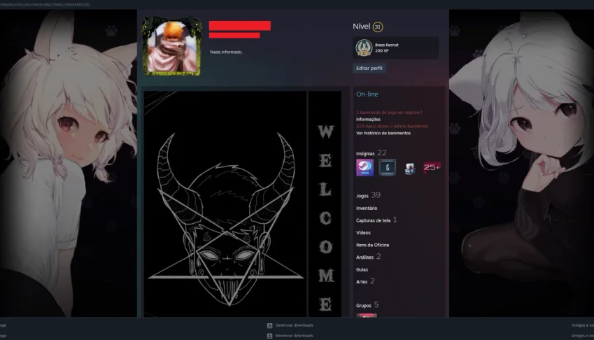 Conta Steam lv 31 definitiva com mais de 30 jogos