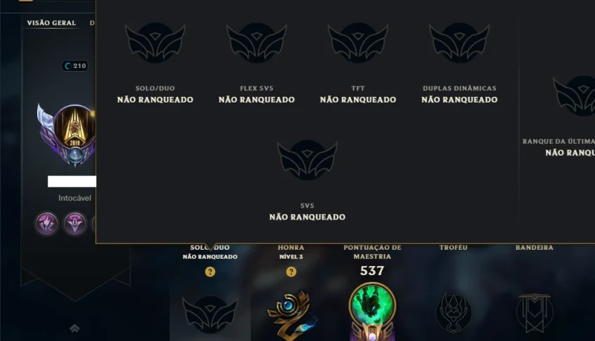 Unranked com TODOS os Champs e 81 Skins ( ADC / SUP / MID )