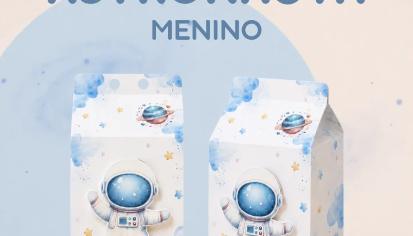 Caixa Milk Astronauta em Kits de 10, 20 ou 30