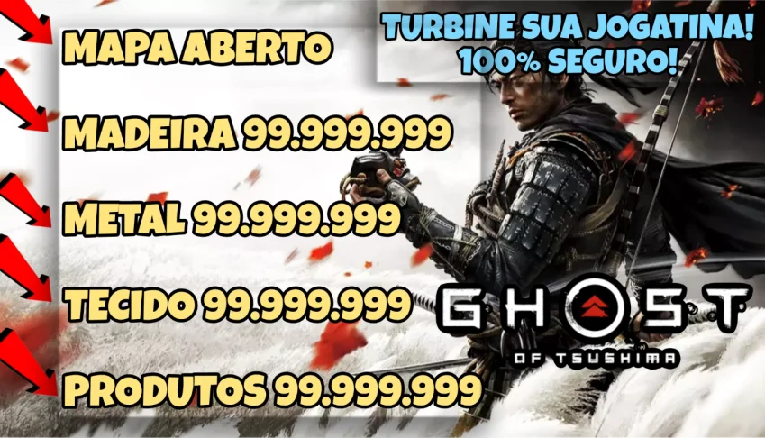Ghost of Tsushima - Mapa Aberto, Materiais, etc (PS4/PS5)