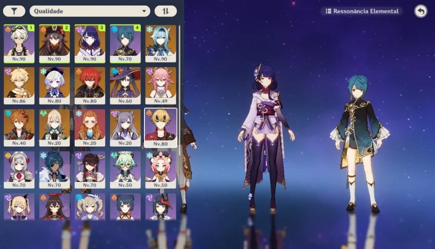 Conta AR 55, 11 personagens 5*, 2 armas 5* e mais..
