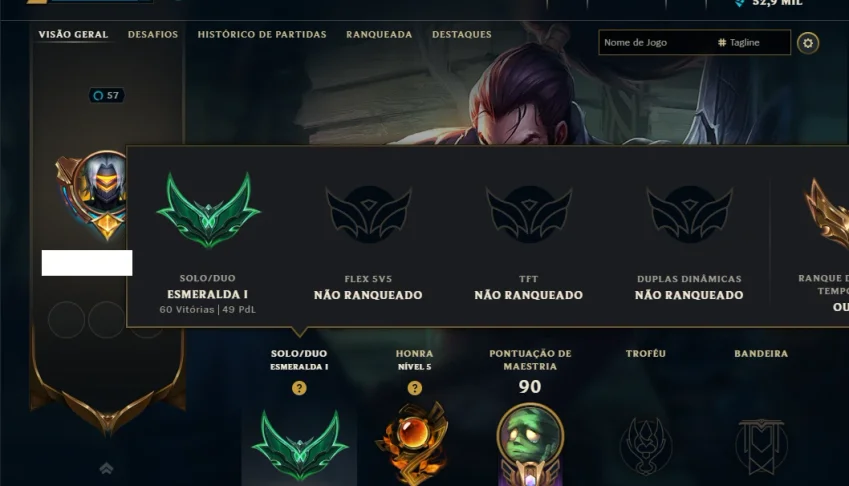 Esmeralda 1 com 40 Champs e 7 Skins