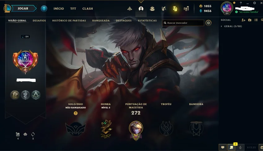 Conta de lol lvl 84 - 2 Skins vitoriosas League of Legends