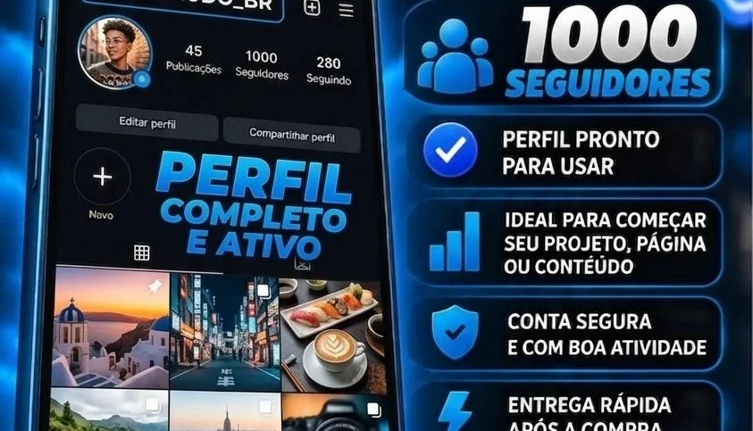Contas de instagram com 1k de seguidores entrega imediata 🤝