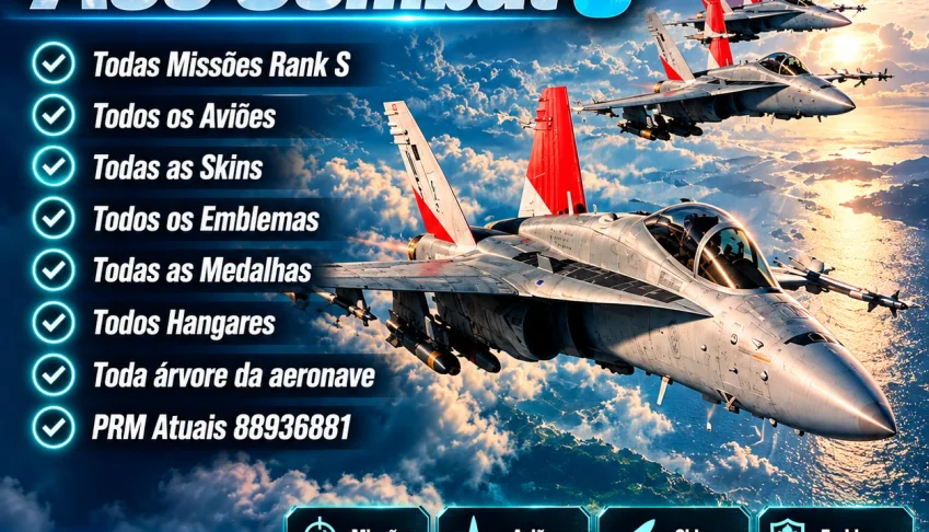 Ace Combat 8 (PS5) - Aviões, Skins, Rank S e muito mais!!!