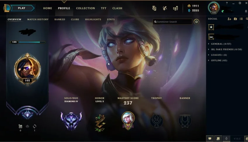 CONTA LOL D4 151 SKINS
