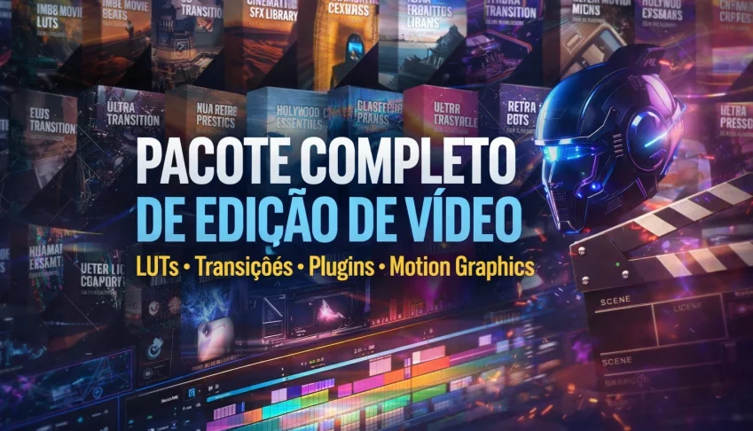 Pack Completo de Edição de Vídeo LUTs • Transições • Plugins