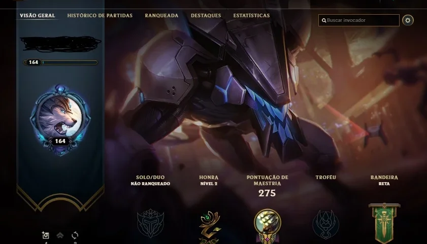 League of Legends - Conta lvl 164