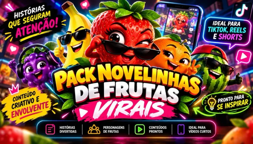Pack Histórias de Frutas para Vídeos Curtos