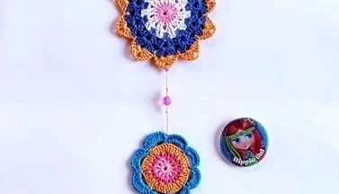 Enfeite de Parede em Crochê Flores