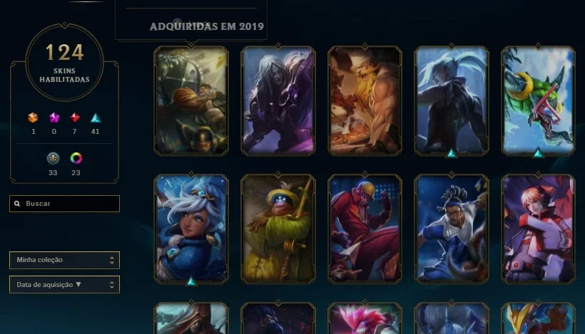 Conta League Of Legends 124 Skins, 120 Campeoes,Gold IV Flex