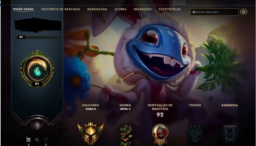 Conta no LOL