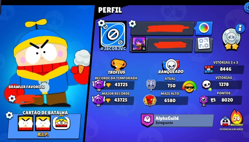 Conta 3 em 1: brawl, clash of clans e squad busters