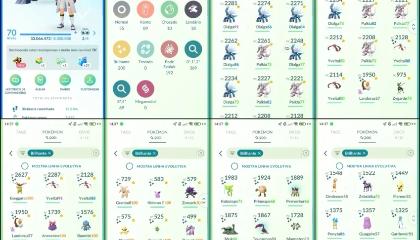 Pokémon Go LVL 70 | 18 Shundos | 200 Shinys |