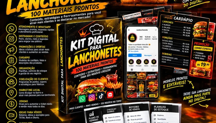 Kit Digital Para Lanchonetes - Entrega Automatica