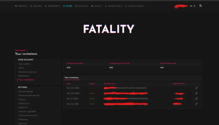 Conta fatality.win zerada, nunca pago sub