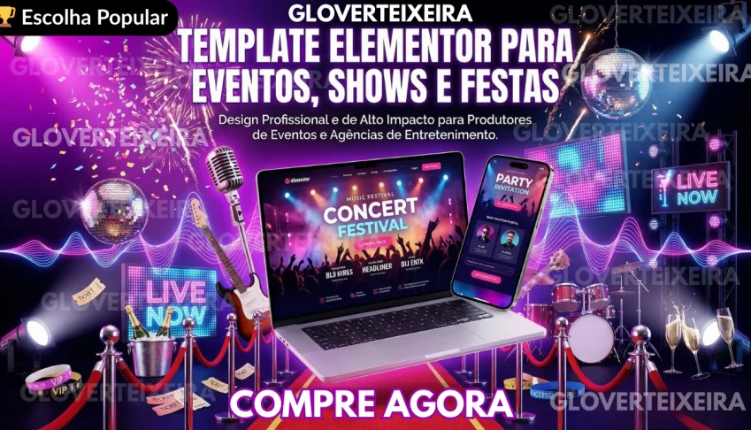 Templates Elementor para Eventos, Shows e Festas