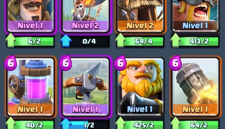 Conta clash royale lvl 8 arena 7