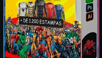 Estampas de Heróis 3D para Camisetas