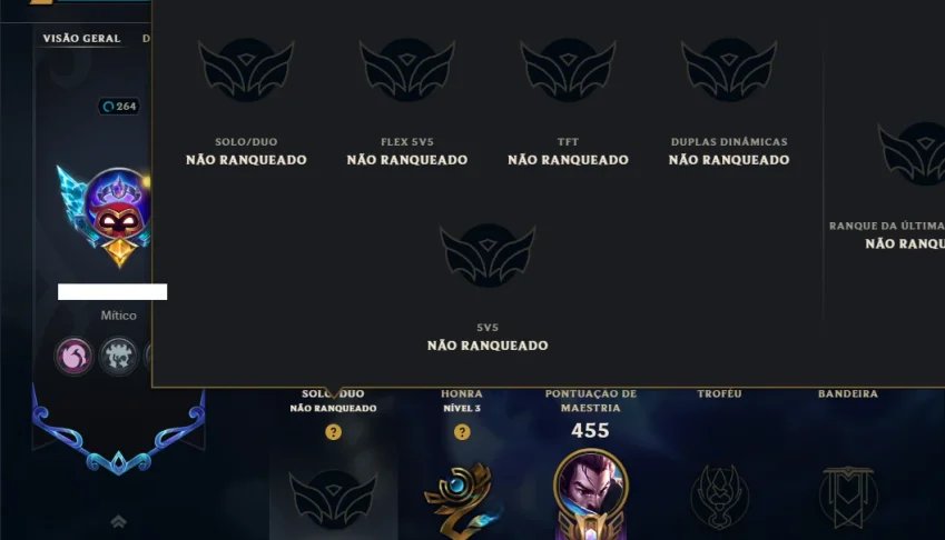 Unranked com 155 Champs e 177 Skins ( ADC / JG )