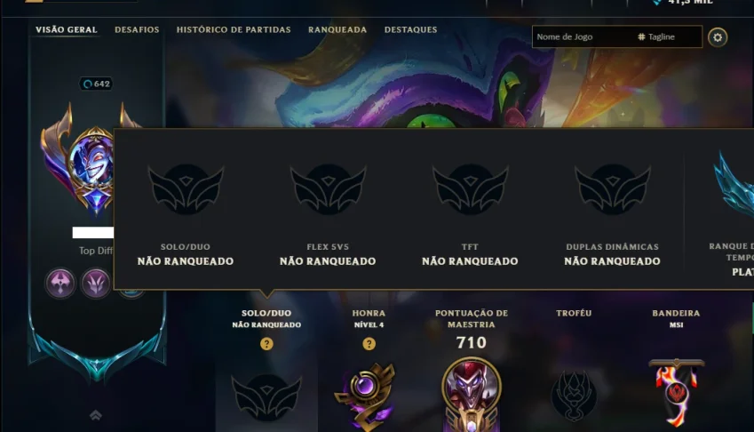 Unranked com TODOS os Champs e 253 Skins ( JG / MID )